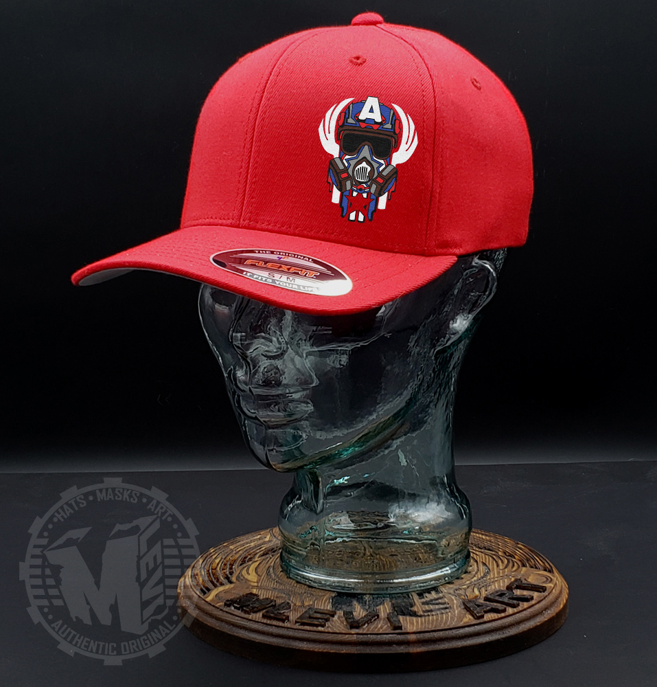 MLevi Art Blue Captain Mask Red Hat Version – MLevi Art – Custom Masks ...